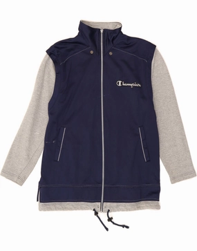 Flex Mobility System CHAMPION Boys Bomber Jacket 13-14 Years Navy Blue Colourblock Polyester