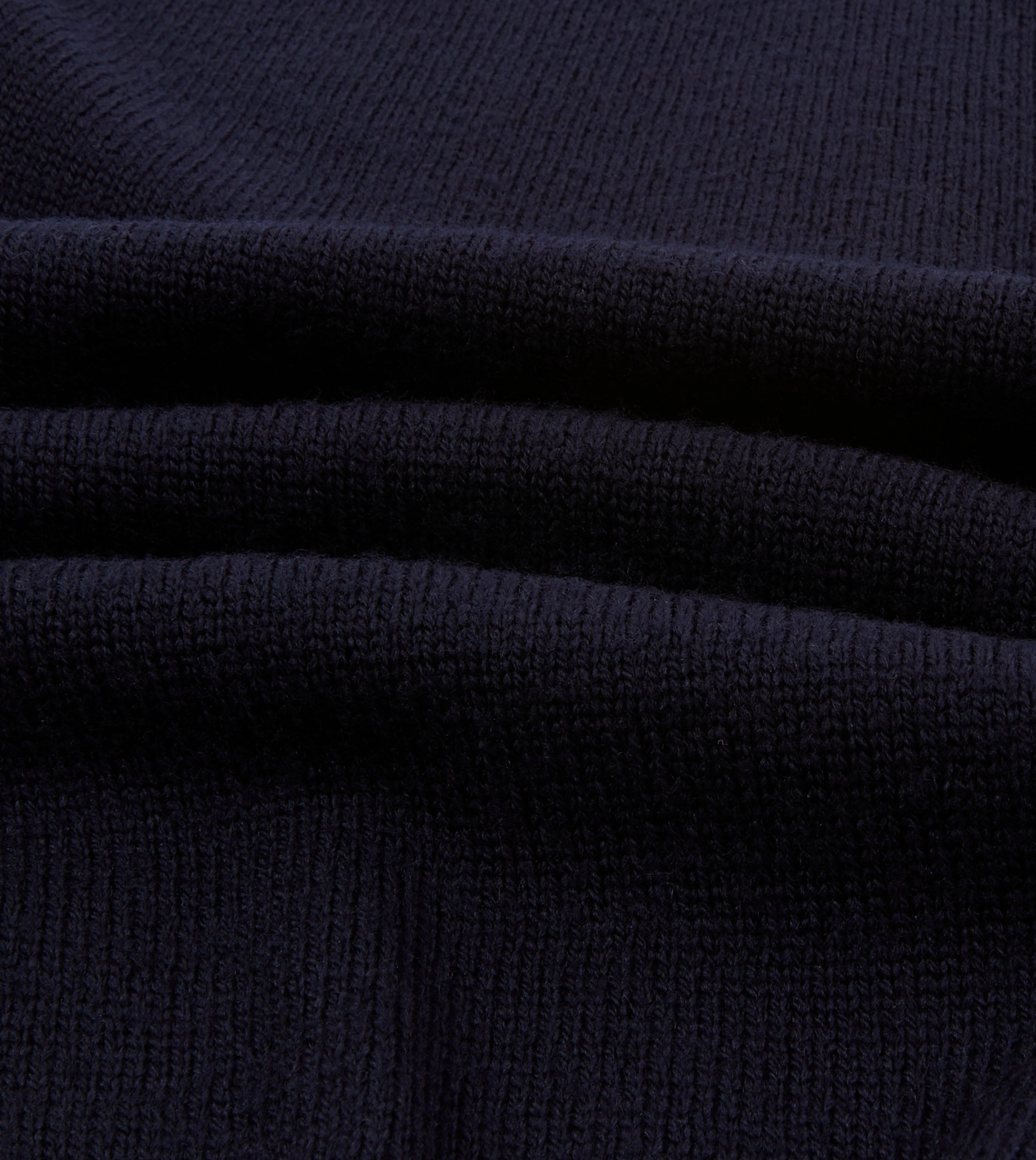 City Casual Navy Merino Wool Knitted Polo