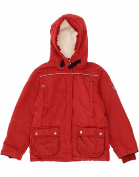 BEST COMPANY Boys Hooded Windbreaker Jacket 7-8 Years Red High-quality