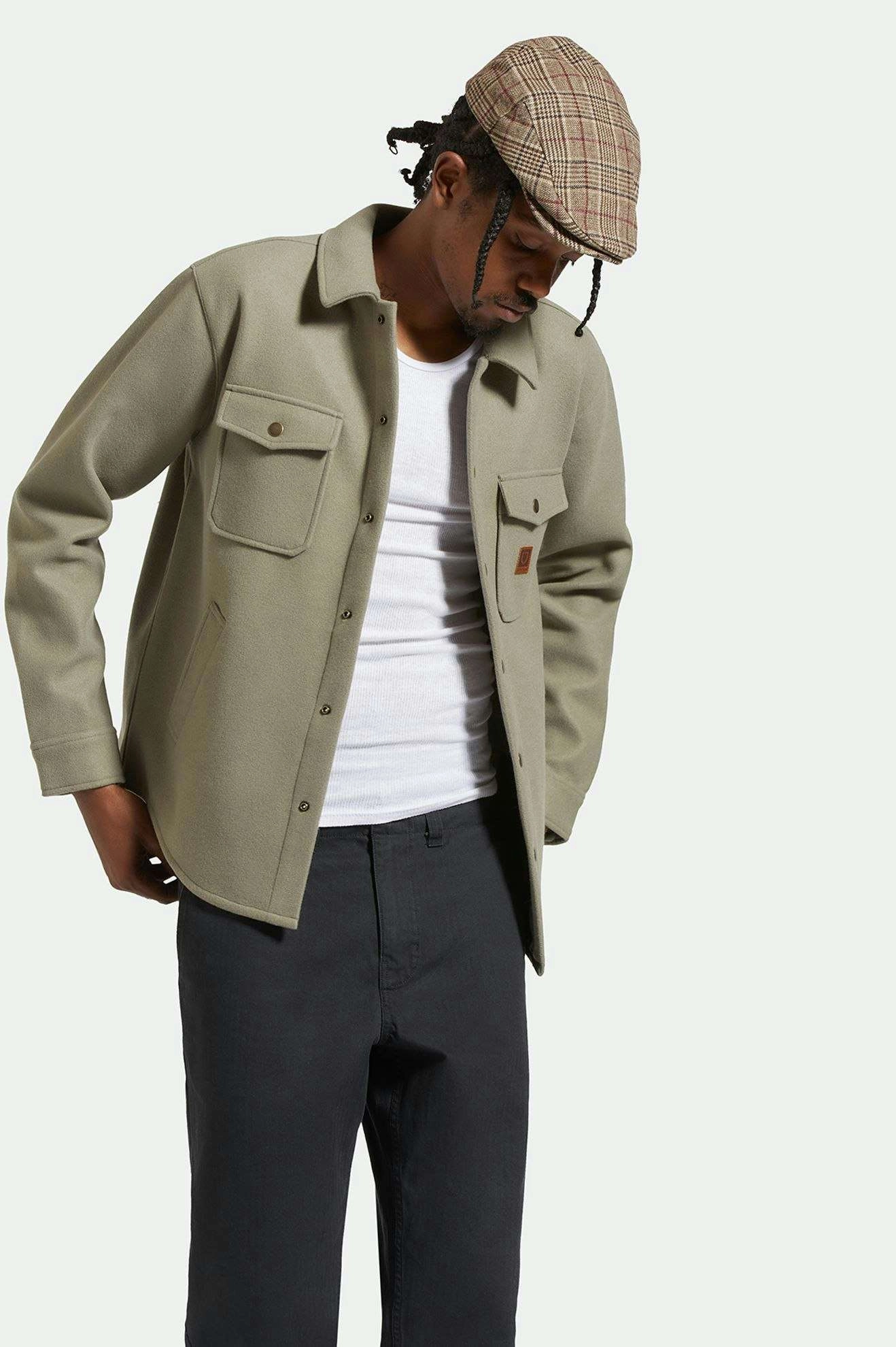 Durham Felted Stretch Jacket - Vetiver Breathable Layer Advantage