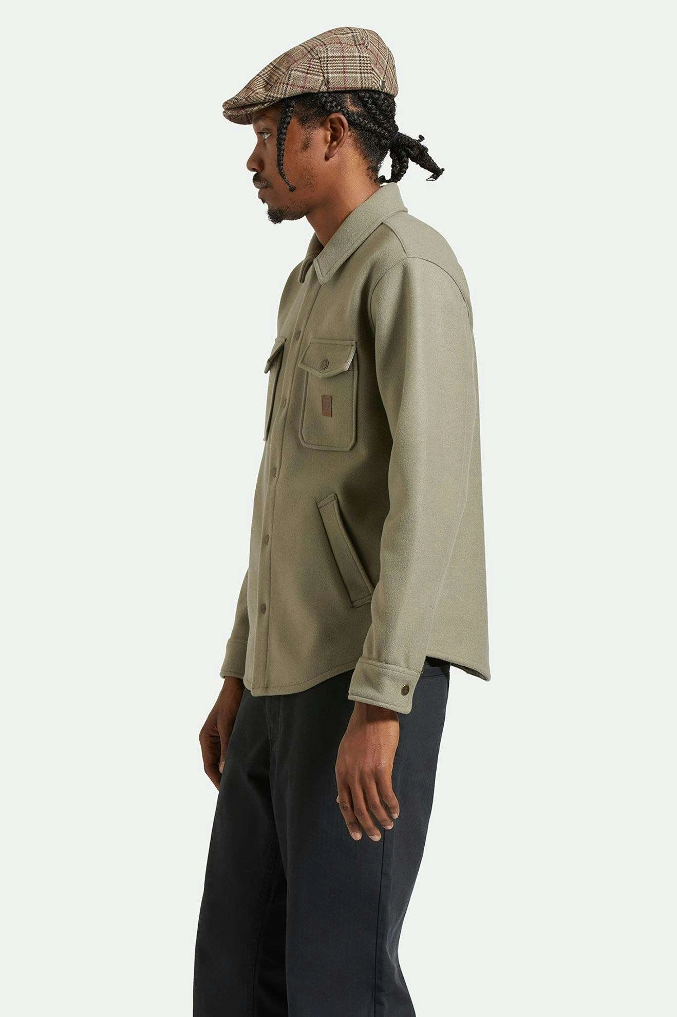 suitable for land sports astronauts Durham Felted Stretch Jacket - Vetiver