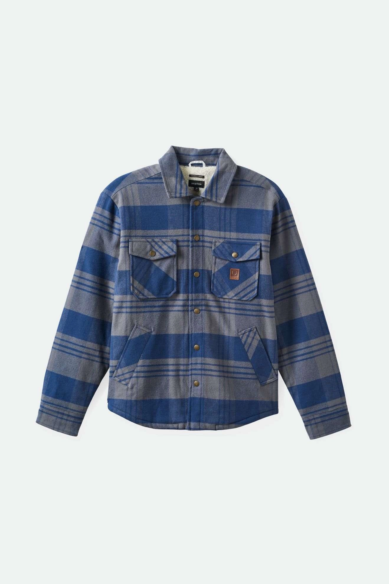 Perseverance Durham Sherpa Lined Jacket - Washed Navy/Beige Plaid