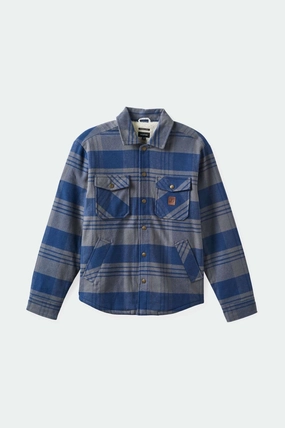 Perseverance Durham Sherpa Lined Jacket - Washed Navy/Beige Plaid