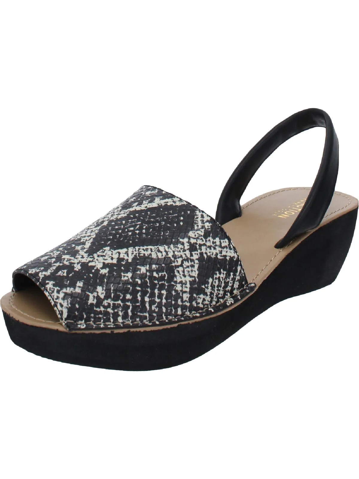 Fine Glass Womens Peep-Toe Wedge Sandals Simple Rise