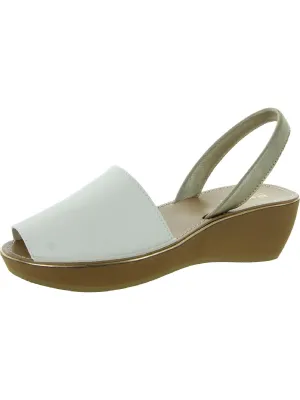 Fine Glass Womens Peep-Toe Wedge Sandals Secure Mood Chic Comfort