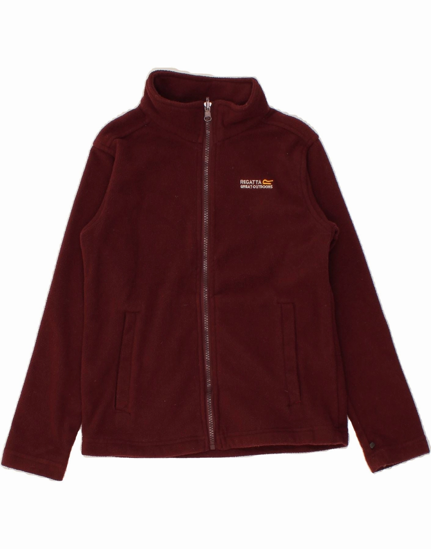 REGATTA Boys Fleece Jacket 9-10 Years Burgundy Polyester Circumstance