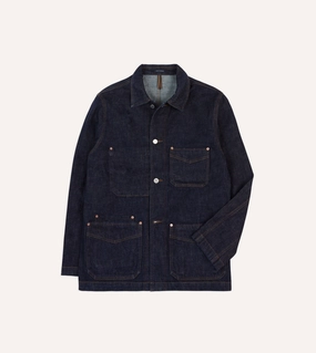 Layer Base Perfume Indigo Rinse Denim Five-Pocket Chore Jacket