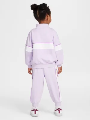 E1D1 Quarter-Zip Top and Pants Set Infants Feminine hooded jacket Comfortable and breathable sweatshirt