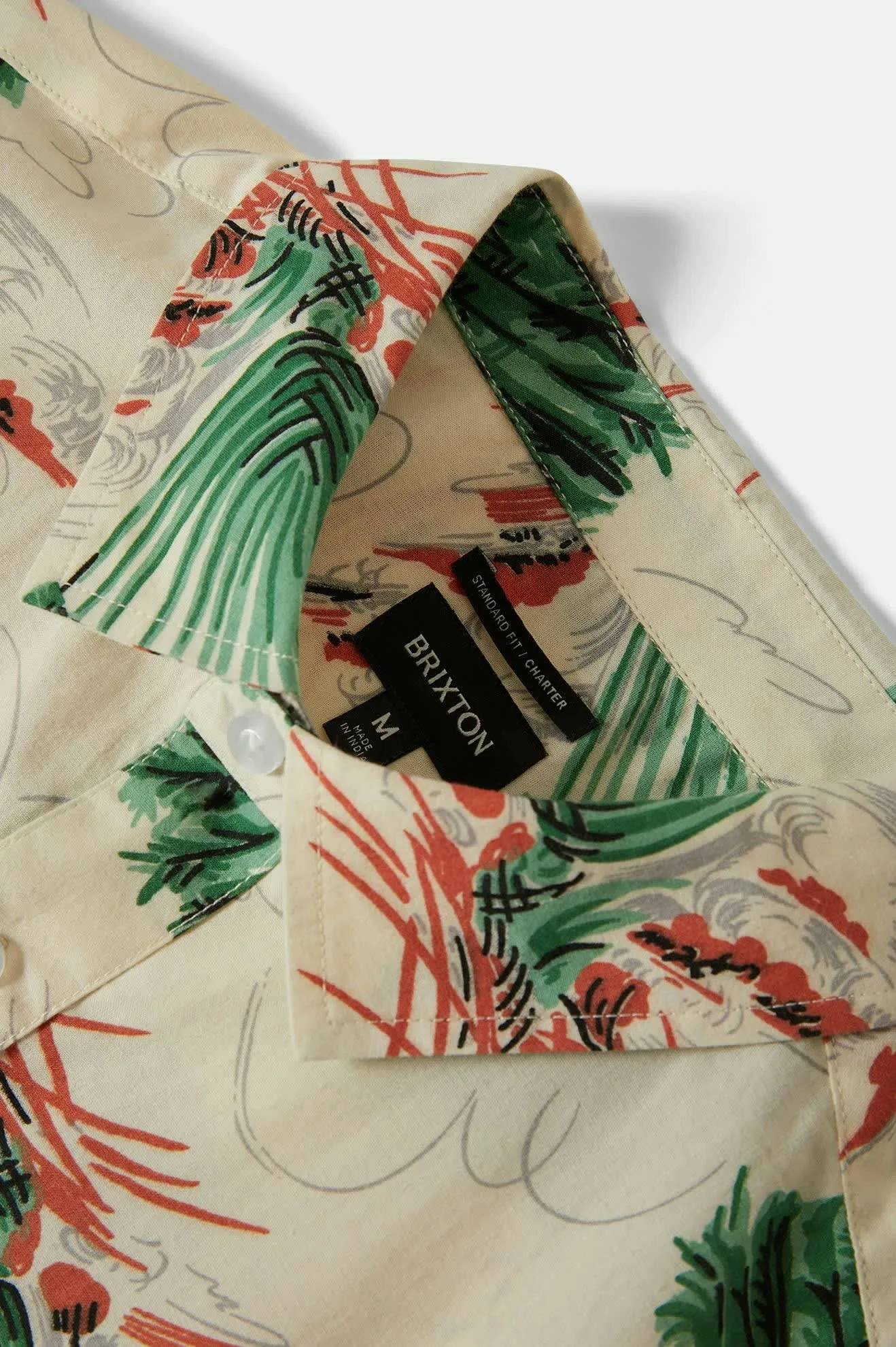 Comfortable Wear Charter Print S/S Shirt - Vintage Palm Print
