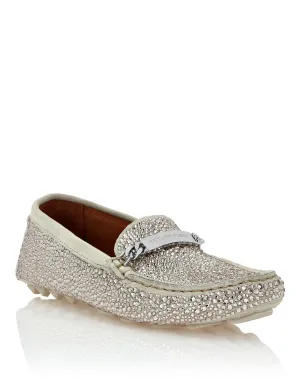 Soft Breeze Relaxed Walking Shoes Suede Strass Moccasin