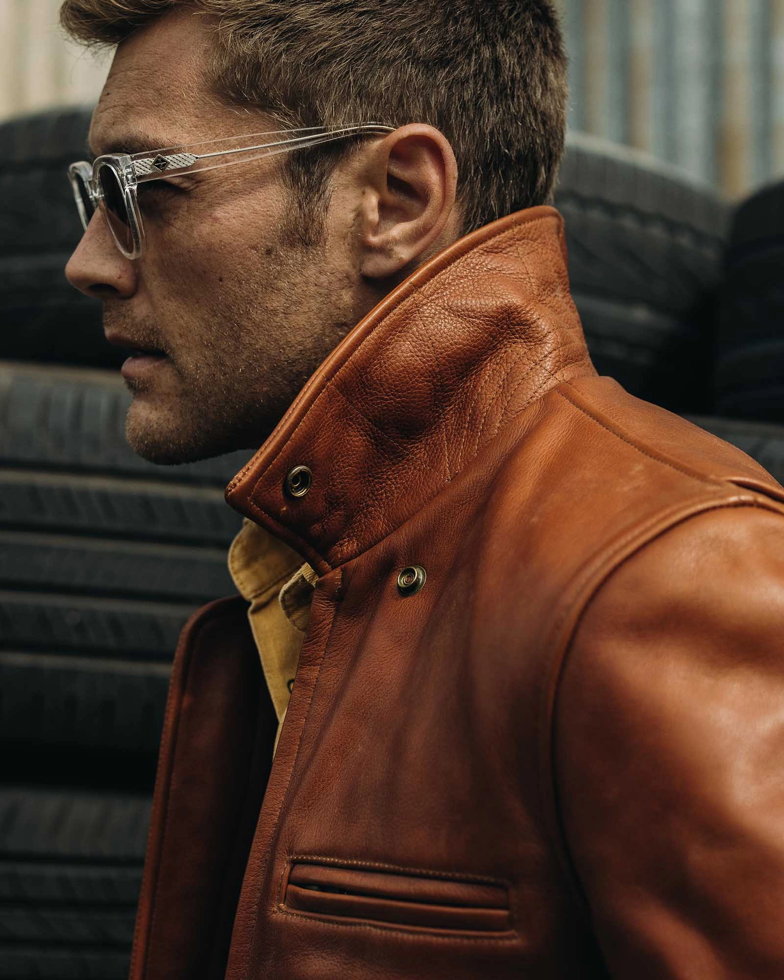 Ideal The Moto Jacket in Whiskey Steerhide