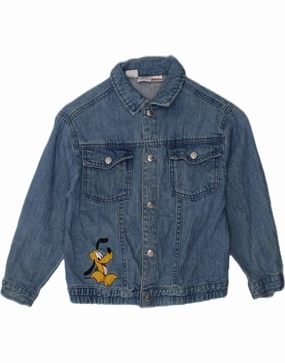 ReversibleStyle ZARA Boys Graphic Denim Jacket 4-5 Years Blue