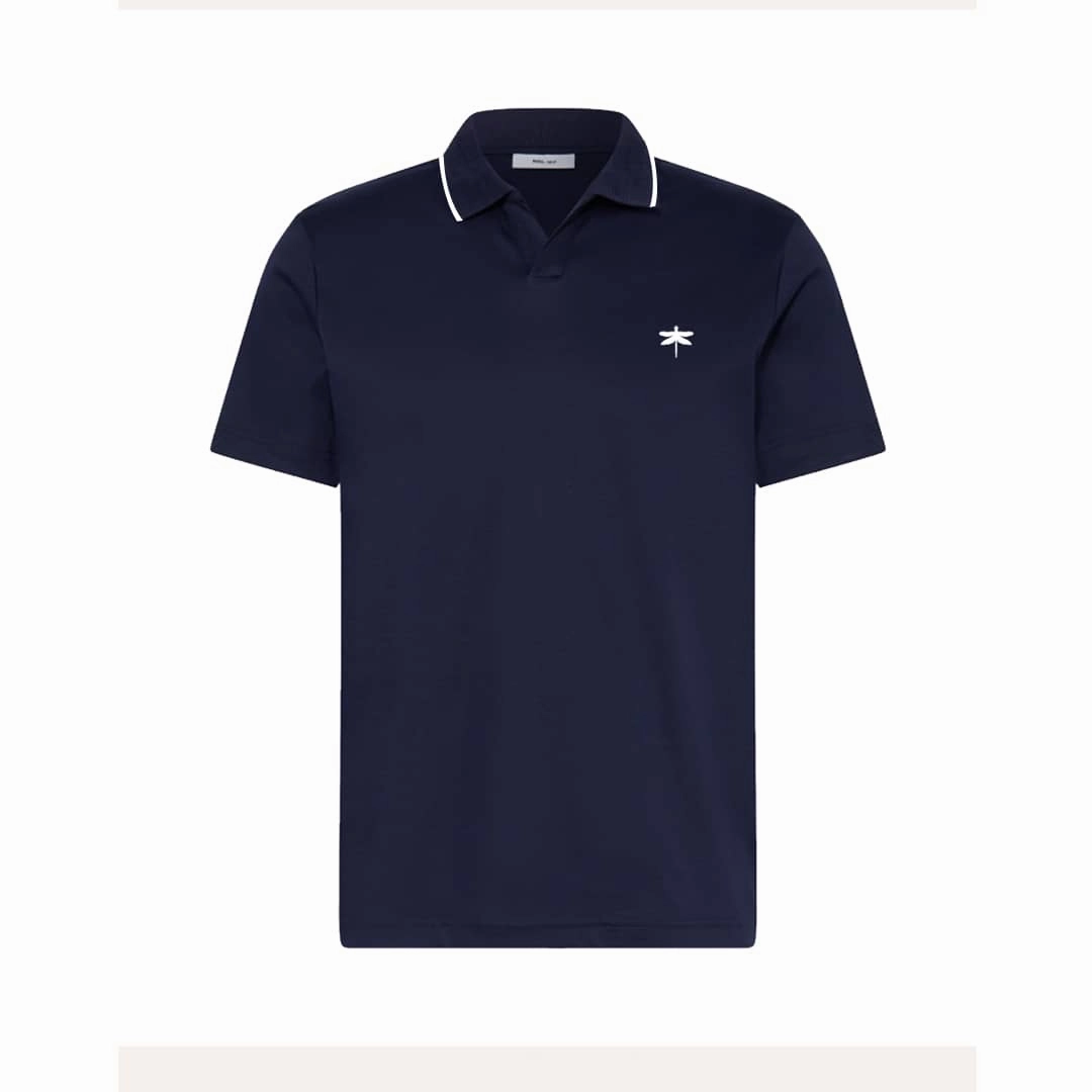 Long Lasting Color Breezy Comfort Easy Men Navy Blue Polo