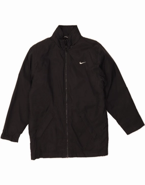 NIKE Boys Graphic Windbreaker Jacket 11-12 Years Medium  Black Nylon Disseminate