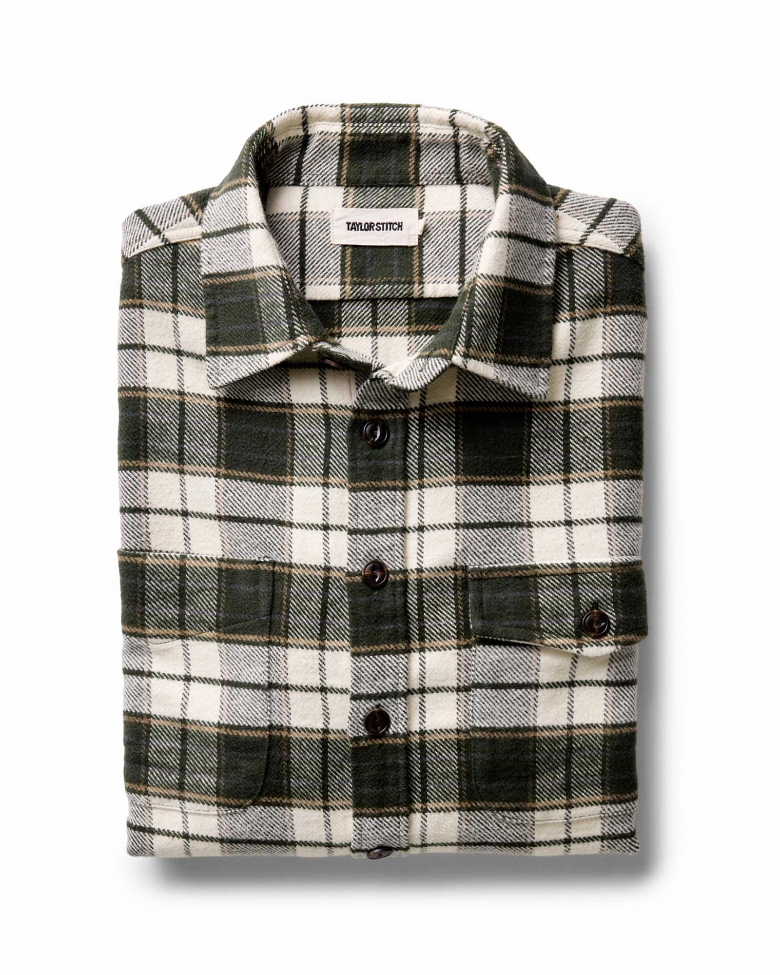 The Crater Shirt in Forest Plaid Hidden Placket