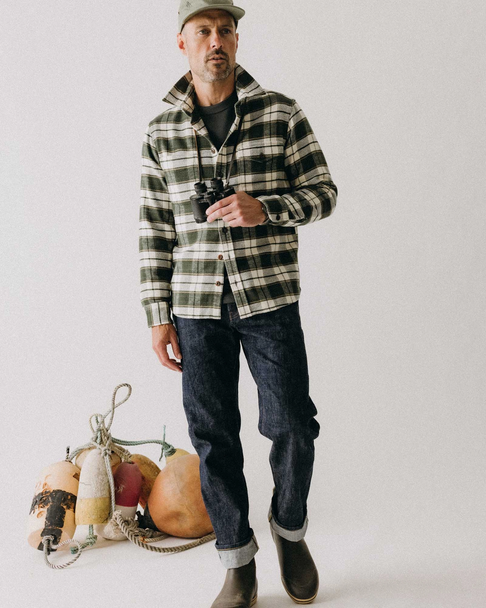 Temperature Regulating Anti Pilling Treatment The Crater Shirt in Forest Plaid
