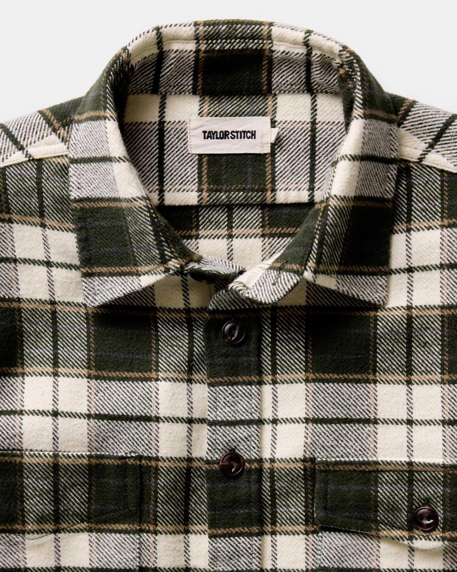 Reinforced Shoulders The Crater Shirt in Forest Plaid