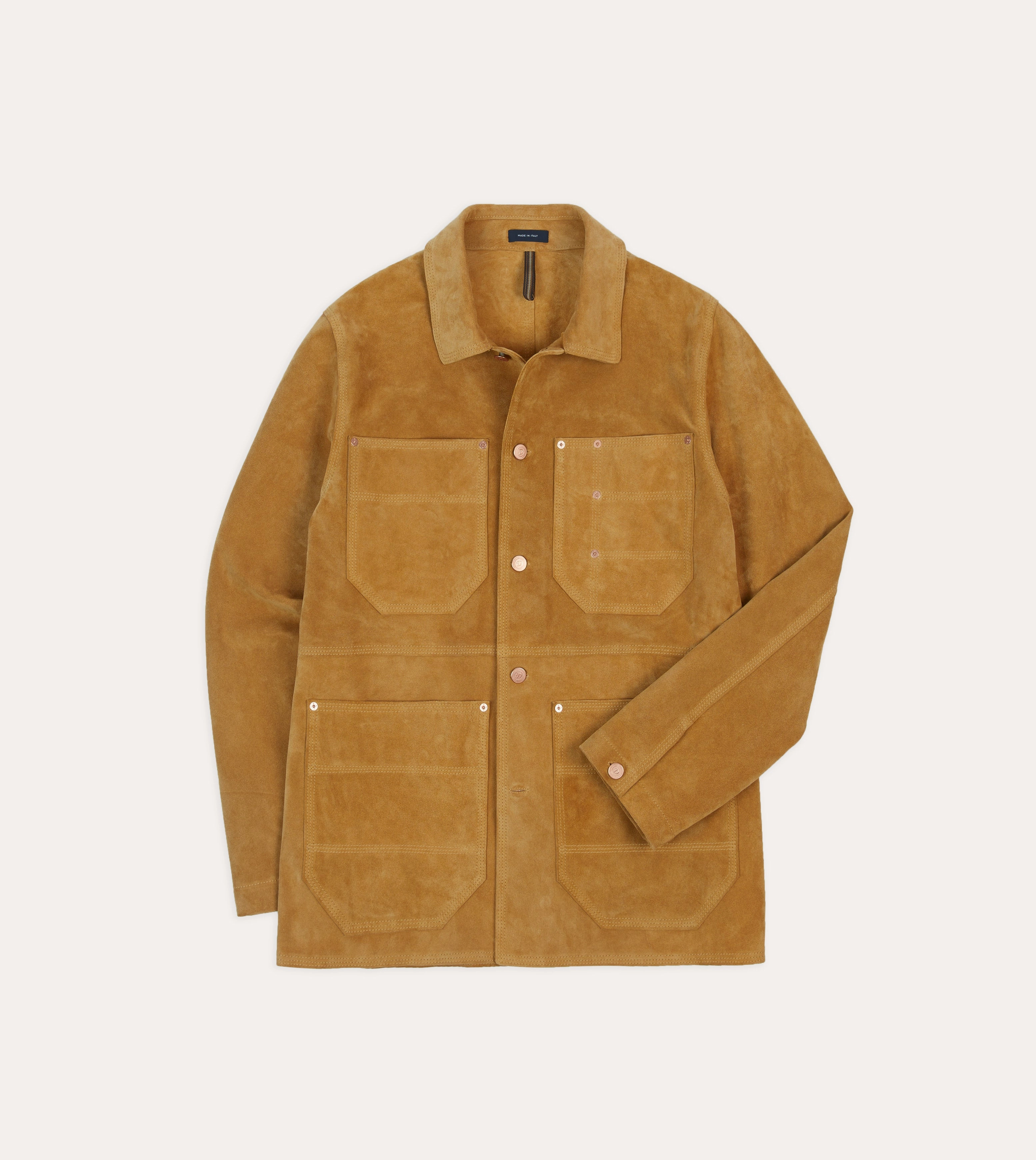 Sand Suede Welder Jacket Anti Pill Treatment Honor