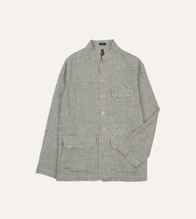 TearResistant Ripstop Nylon Ecru Check Linen Forestiere Jacket