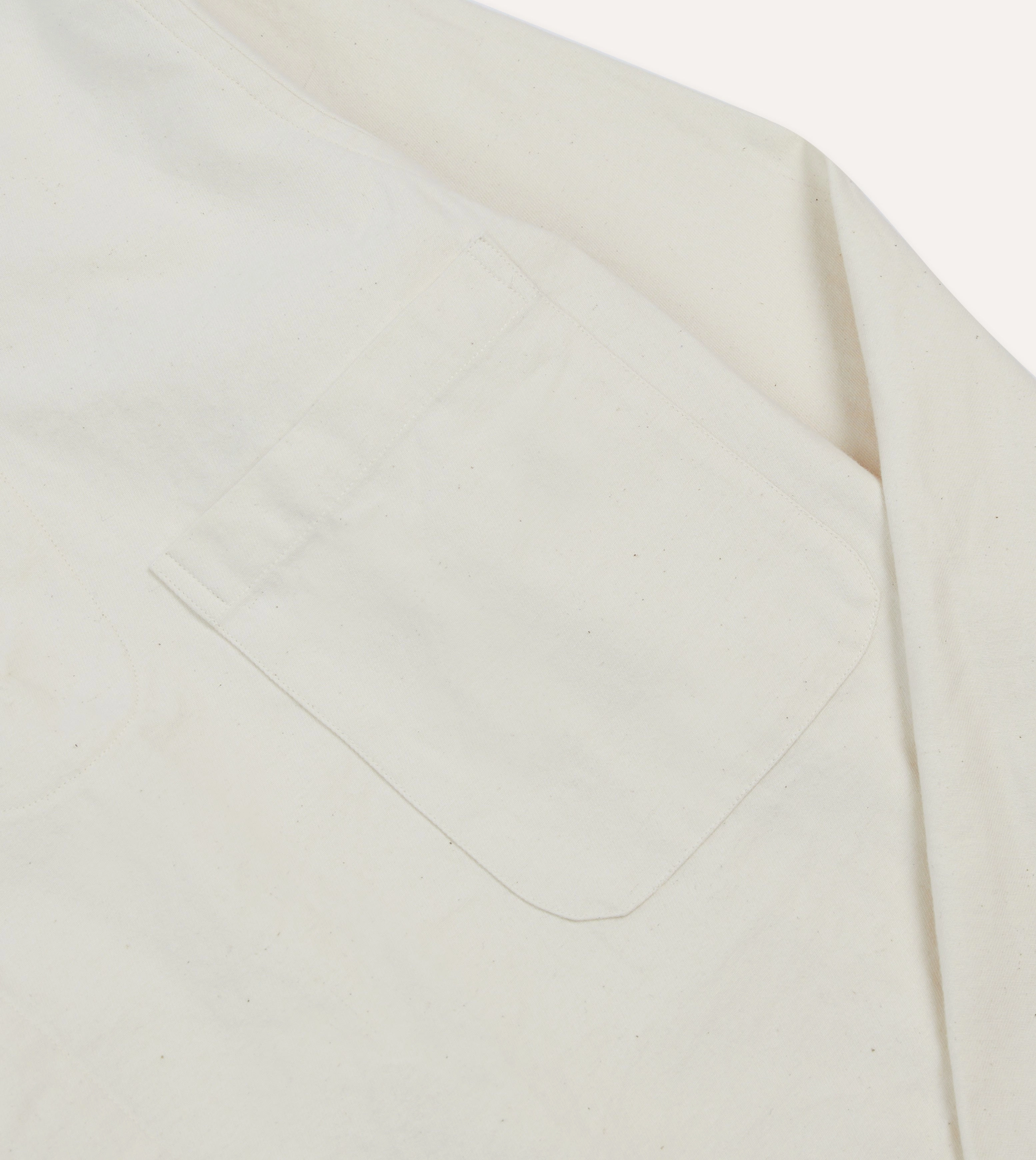 Ecru Cotton Twill Smock Wrinkle Resistant Finish