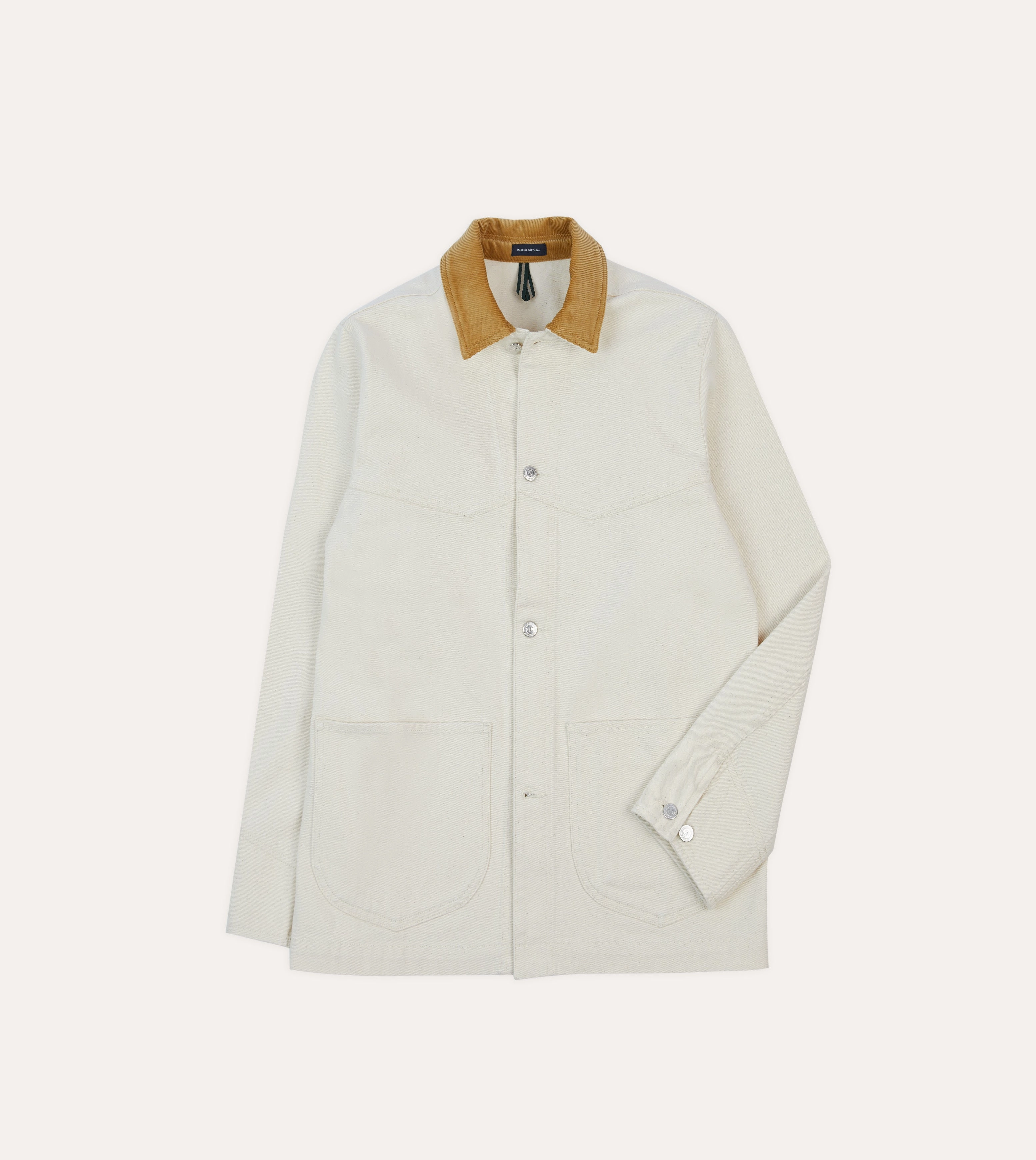 Moisture Wicking Layer Chill Proof Ecru Denim Western Chore Jacket