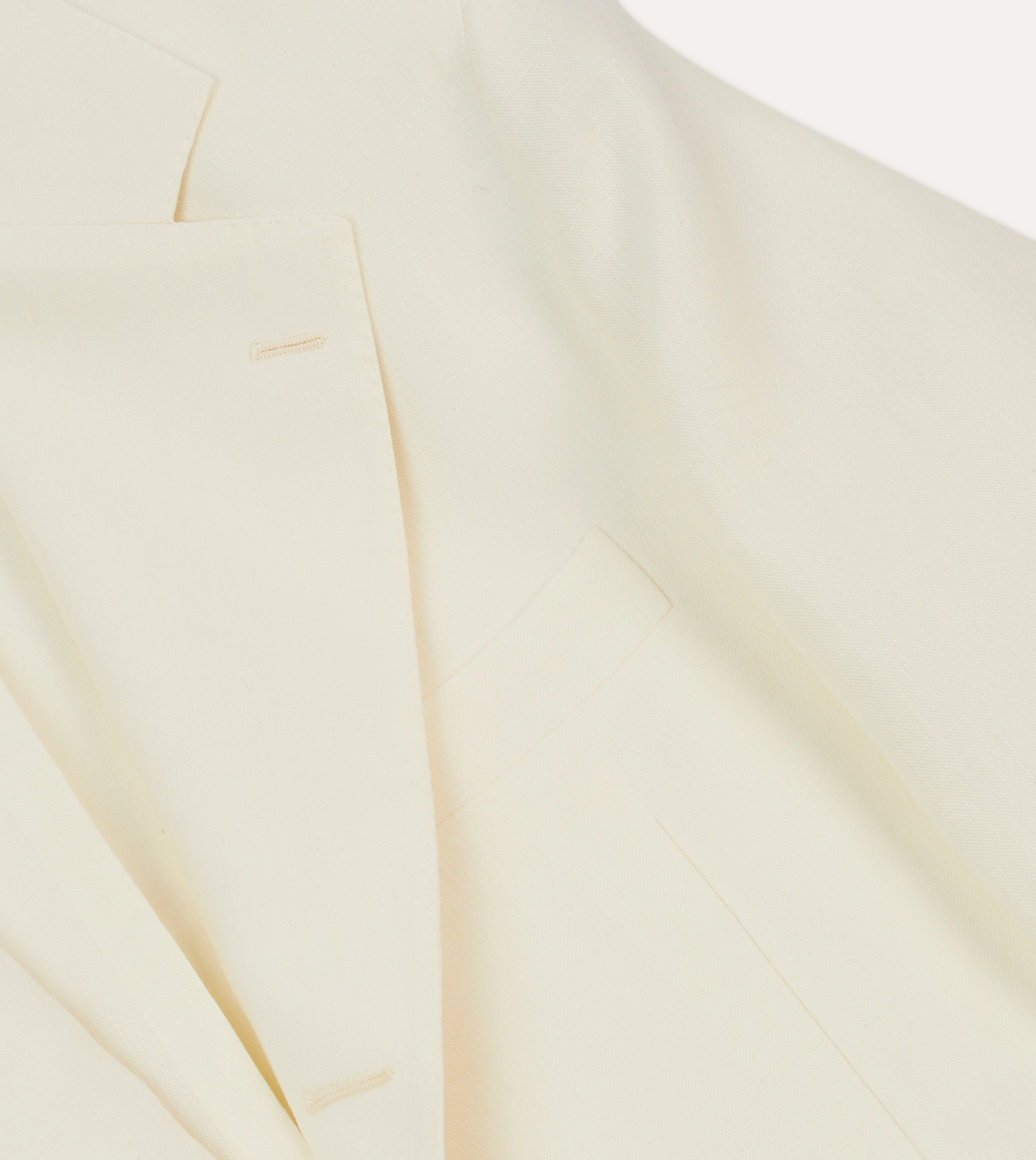 Chic Tailored Fit Relaxed Comfort Wear Ecru Irish Linen Tailored Jacket