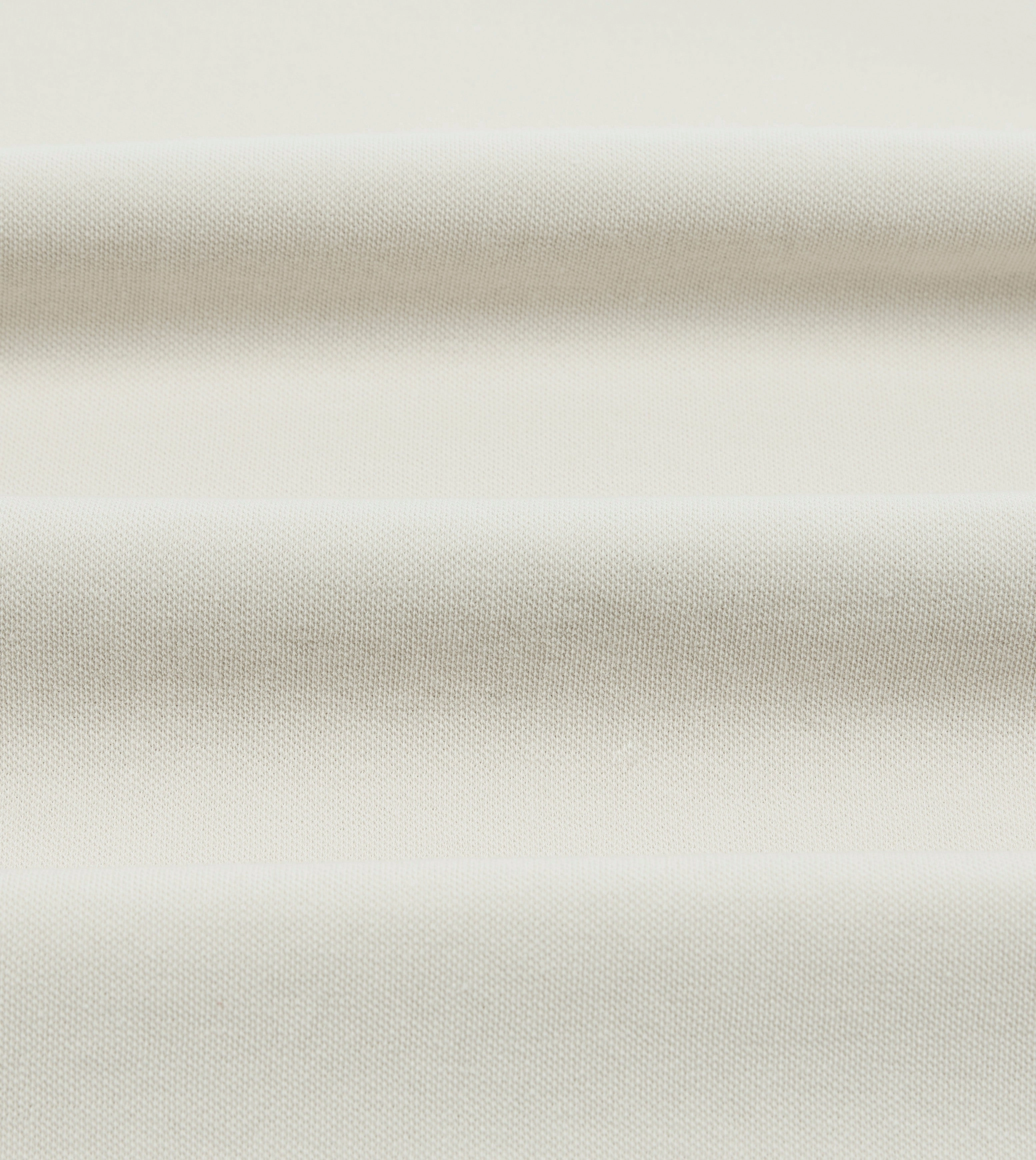 Ecru Piqu?? Cotton Polo Shirt appropriate for hiking UV Protection