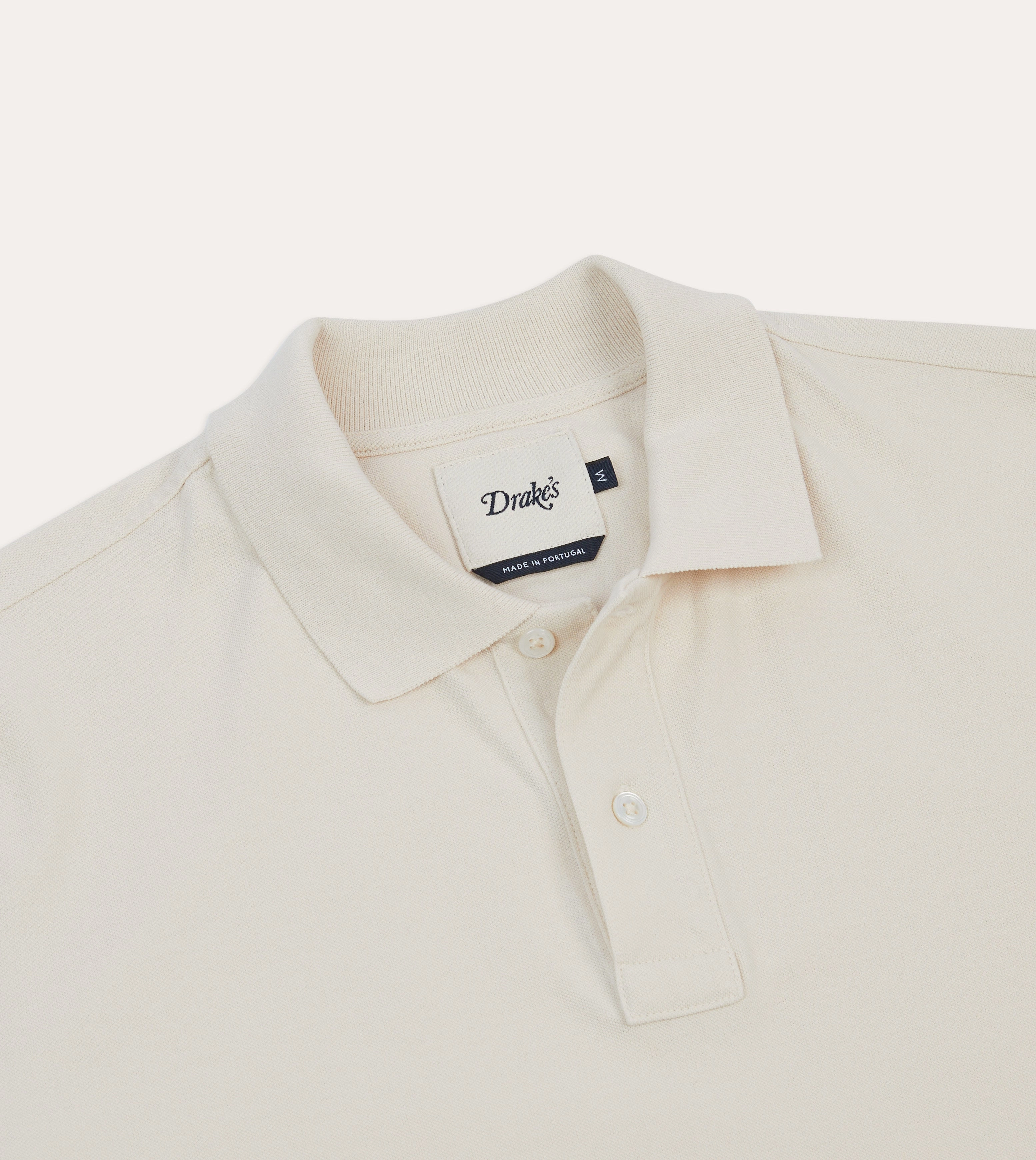 Ecru Piqu?? Cotton Polo Shirt Spring Wear