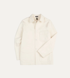 Ecru Selvedge Denim Five-Pocket Chore Jacket Adventure Comfort