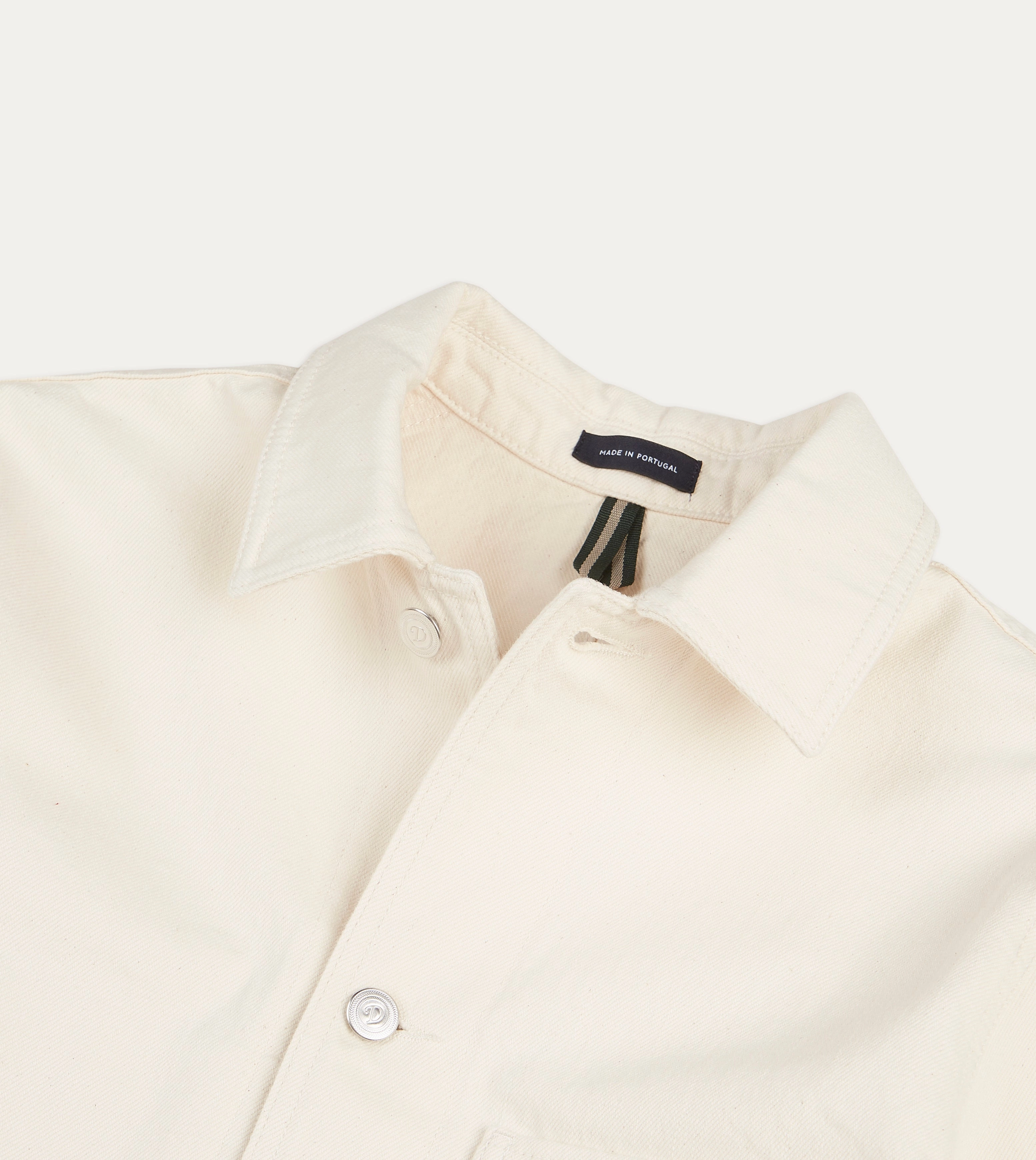 Ecru Selvedge Denim Five-Pocket Chore Jacket Commuter Gear