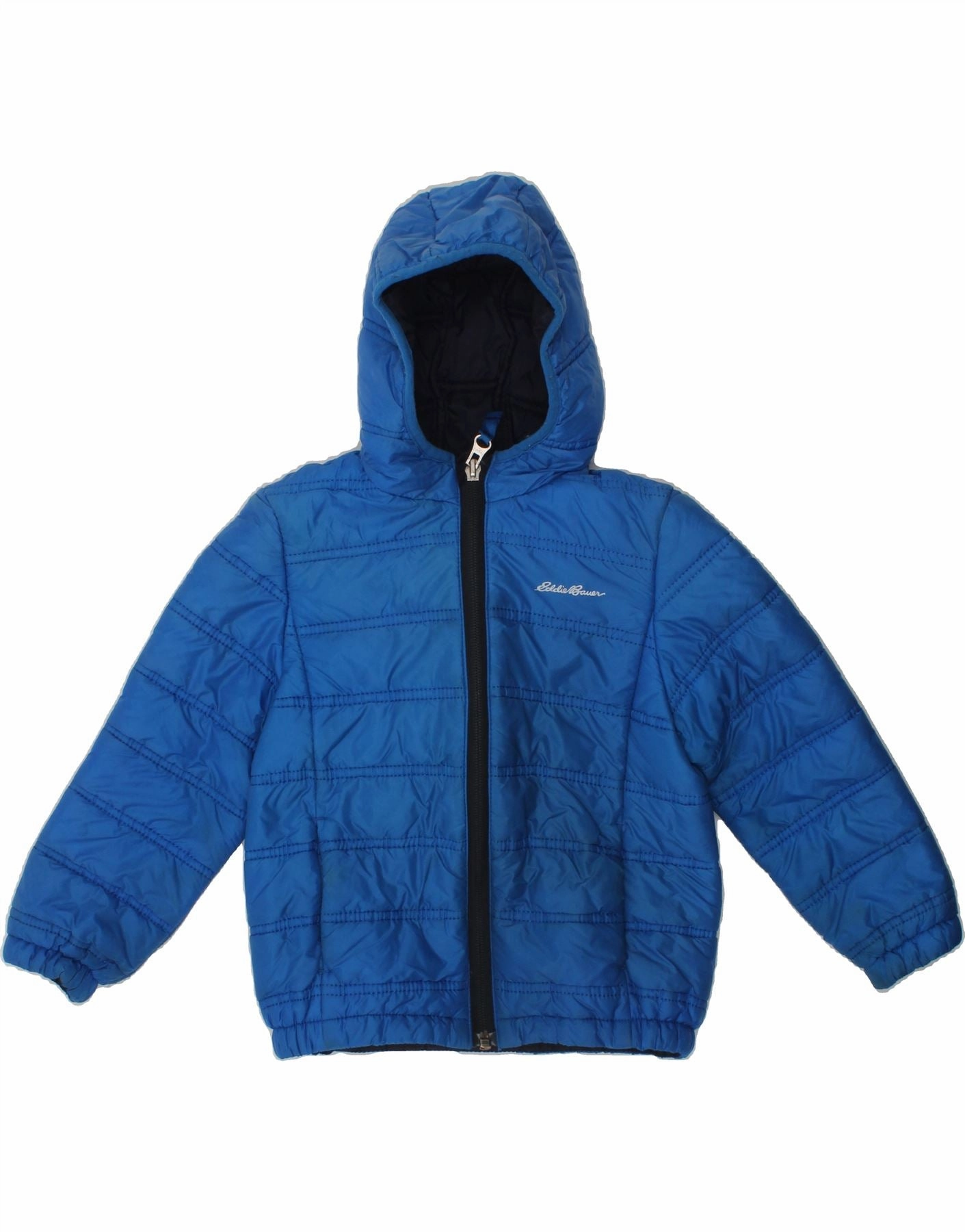 Maximize All Purpose Outerwear EDDIE BAUER Boys Hooded Padded Jacket 3-4 Years Blue Nylon