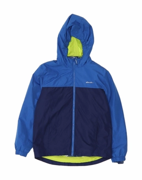 Portray Practical Layer EDDIE BAUER Boys Hooded Windbreaker Jacket 14-15 Years Large Blue