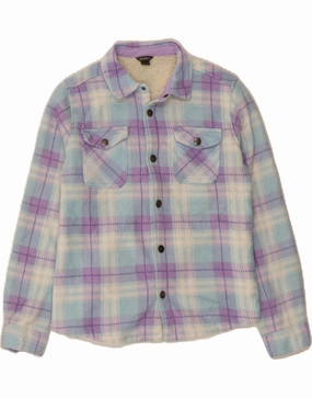 Smart Casual Casual Street EDDIE BAUER Boys Sherpa Jacket 14-15 Years Purple Check Polyester