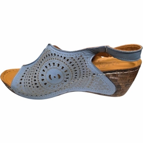 Women's Slingback Wedge Sandals In Blue Bold Base Neutral Vibe