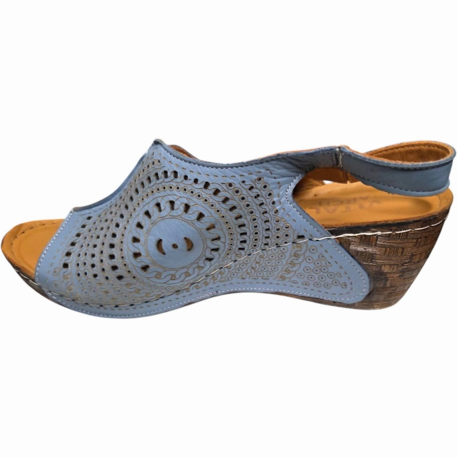Women's Slingback Wedge Sandals In Blue Durable Sole