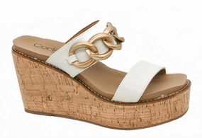All Wear Walking Style Chain Detail Wedges In Ivory