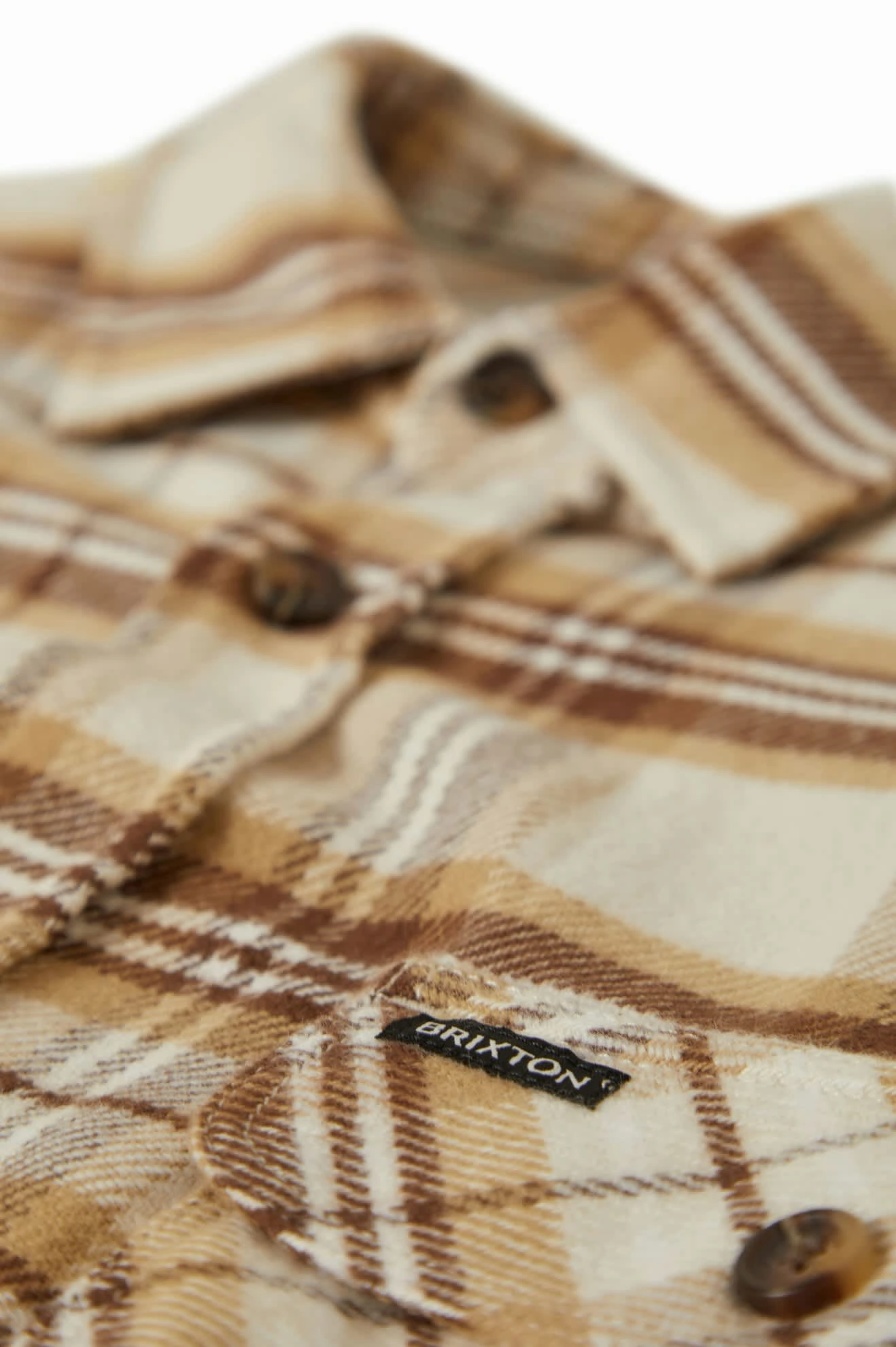 Networking Session Cozy Feel Bowery L/S Flannel - Whitecap/Sand/Pinecone Brown