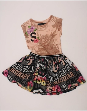 DESIGUAL Girls Abstract Pattern Swing Dress 5-6 Years Multicoloured Cozy Wearable
