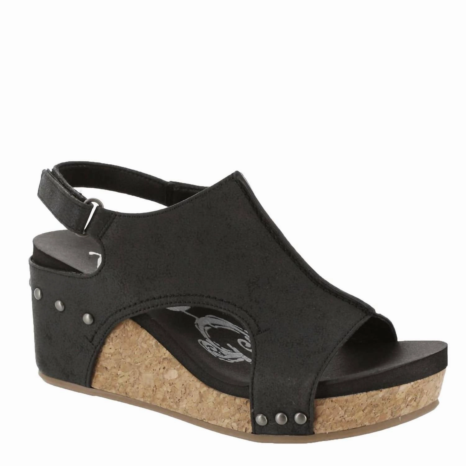 Isabella Women's Wedge Sandal In Black Long distance