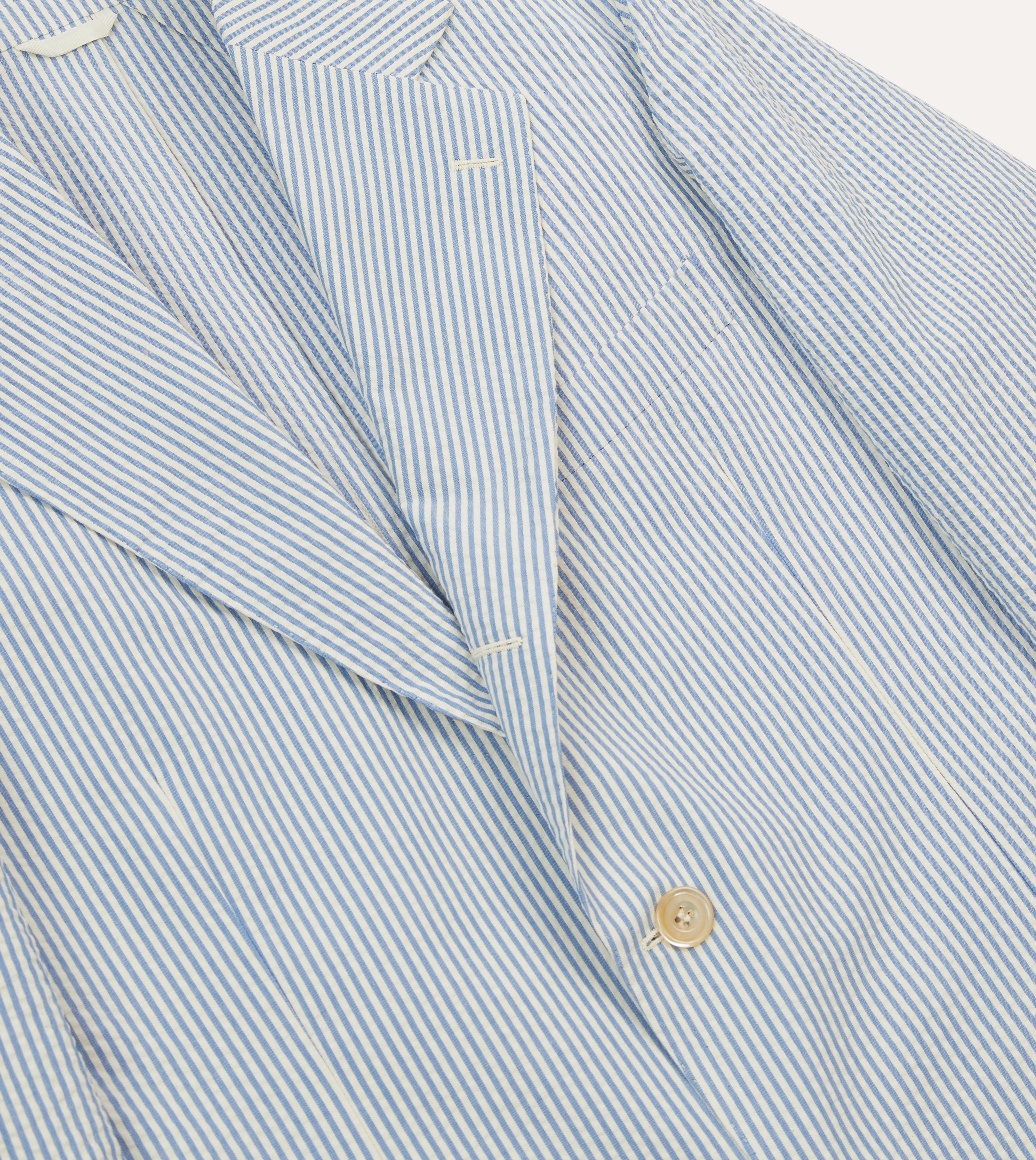 Seersucker Cotton Tailored Jacket Modern Color Palette Business Attire Fit