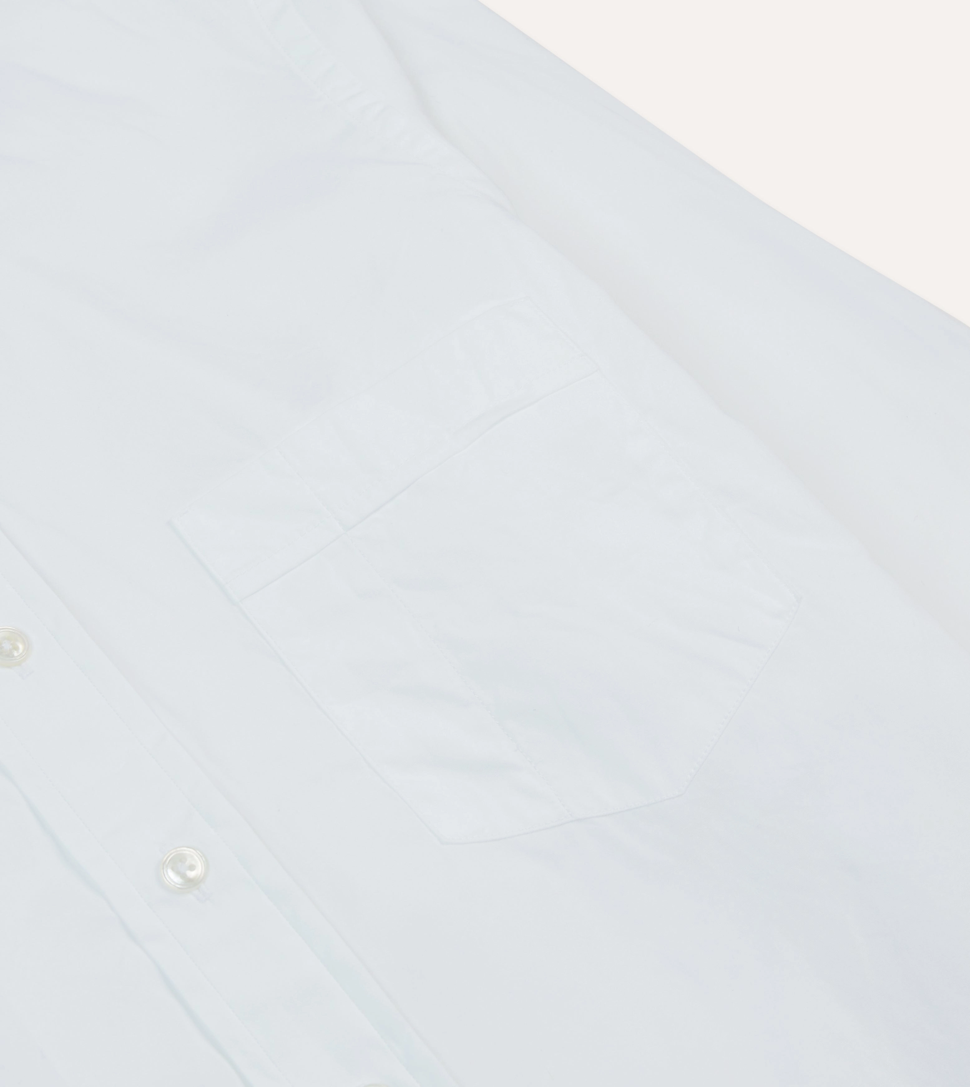 Sophisticated Look Dressy look White Cotton Pocket Poplin Button-Down Shirt