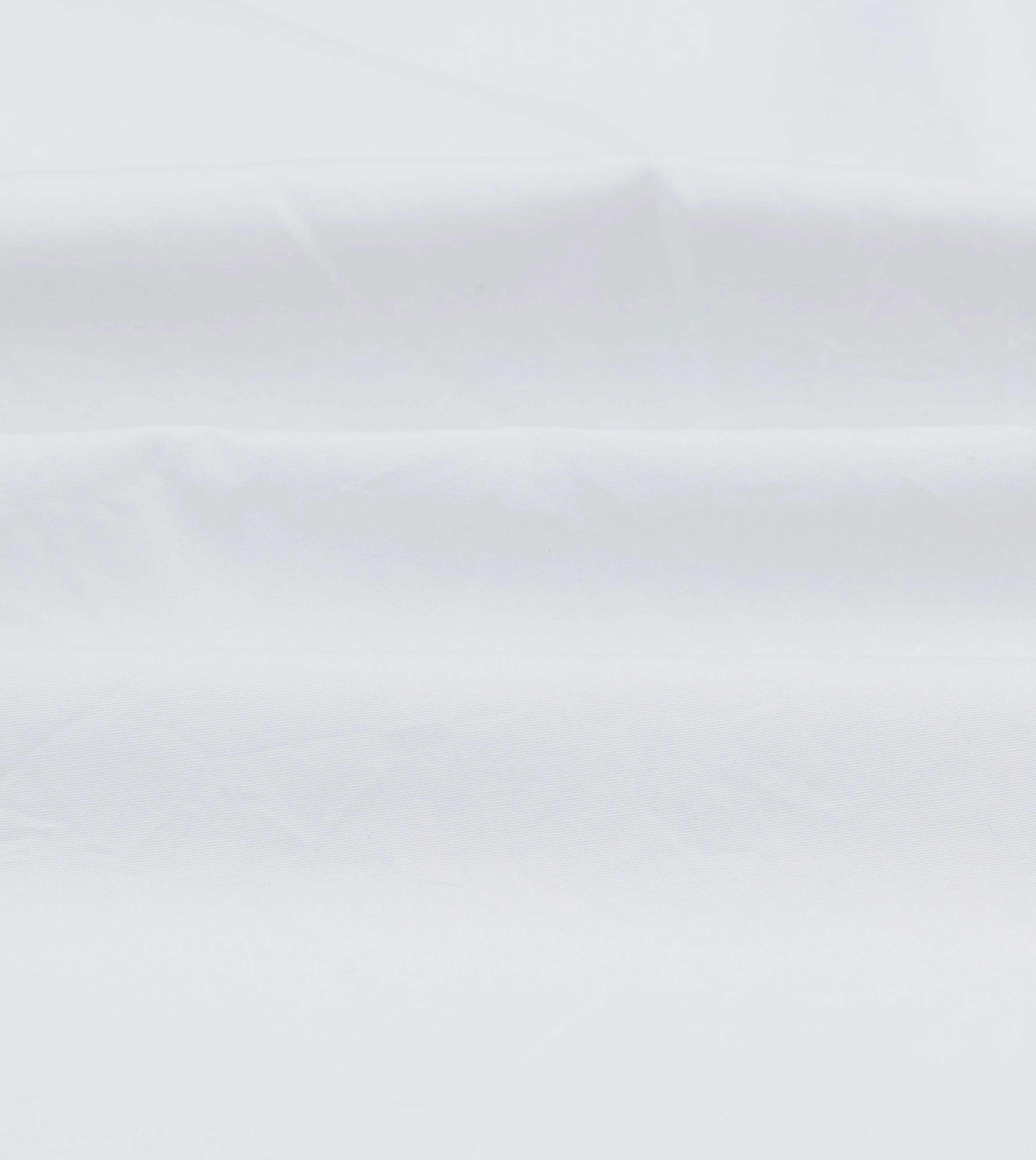 Subtle Print Relaxed Silhouette White Cotton Pocket Poplin Button-Down Shirt
