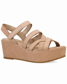 EILEEN FISHER Mazy Leather Wedge Sandal Light Stride Fashion Scene