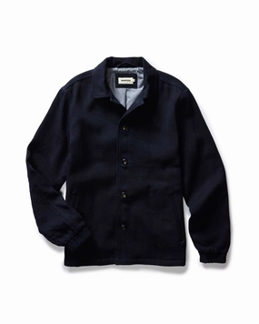 The Crew Jacket in Rinsed Indigo Sashiko Low Profile