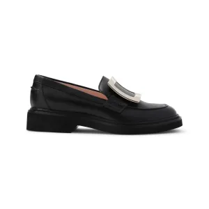 Office-Ready Footwear Pull Tab Black Leather Vivier Viv Rangers Met Buc 25 Loafers