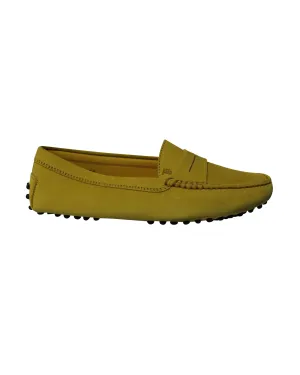 Slow Pace Tod's City Gommino Driving Shoes in Yellow Suede