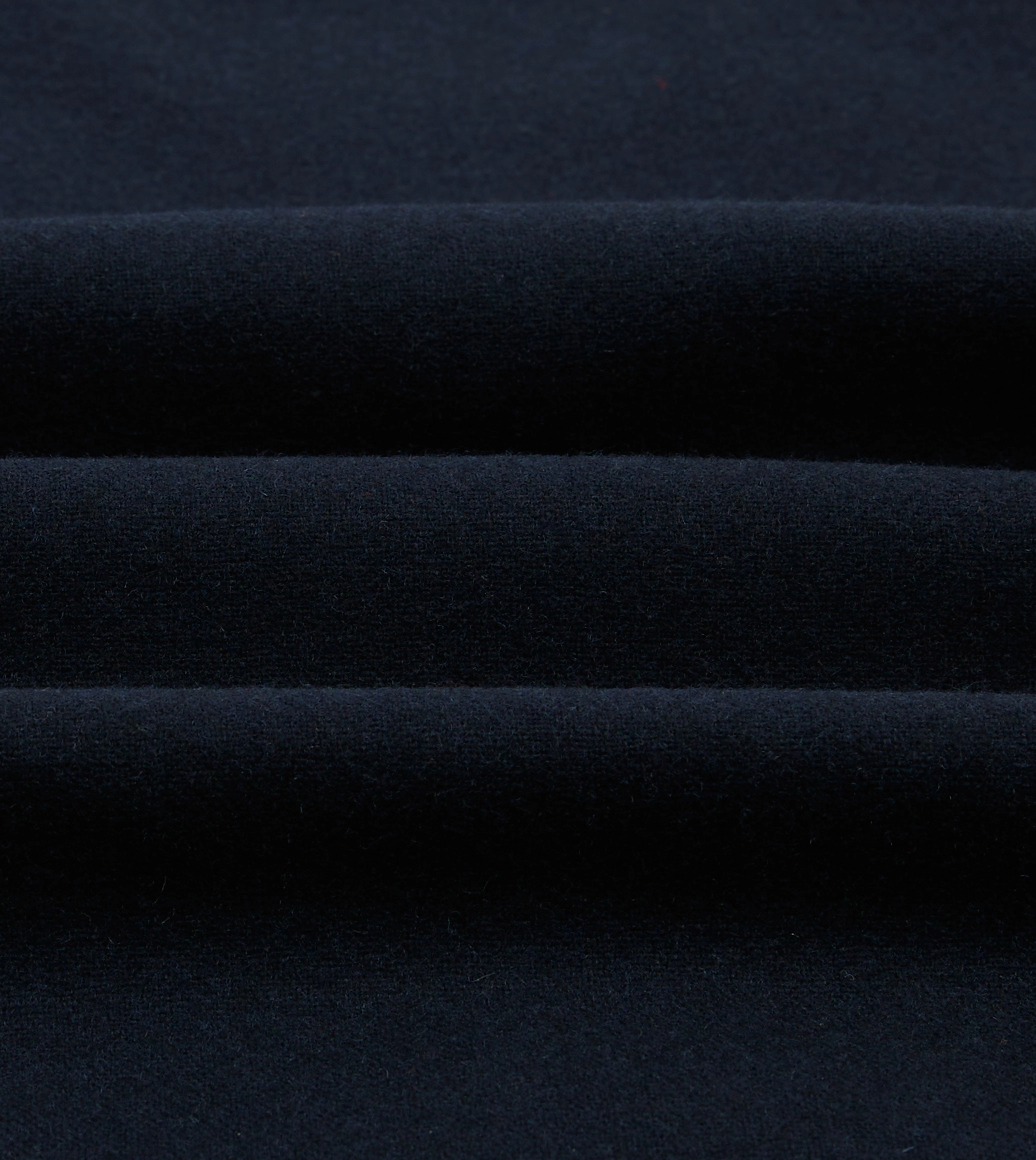 Navy Wool Four-Pocket Camp Collar Work Shirt Non Irritating Seams