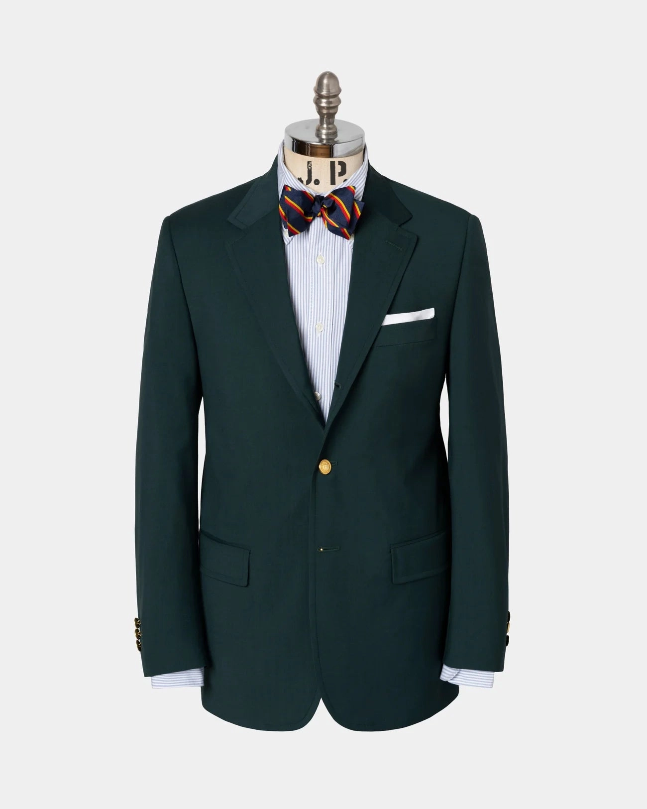 Made-in-Canada Solid Hunter Green Tropical Wool Blazer Casual Professional