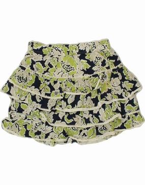 Noble Glow Mid Season BENETTON Girls Tiered Skirt 8-9 Years Large W26  Multicoloured Floral