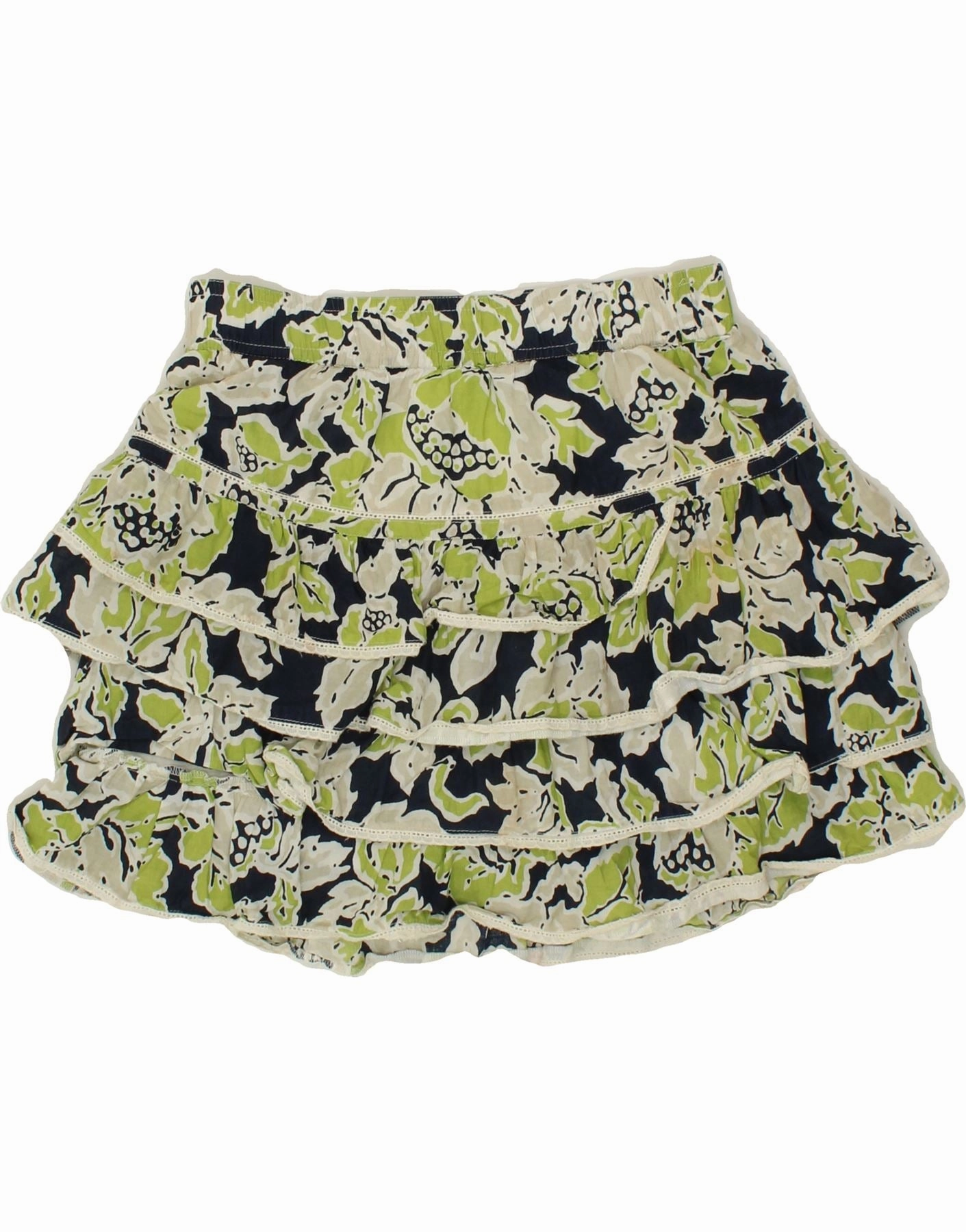 Noble Glow Mid Season BENETTON Girls Tiered Skirt 8-9 Years Large W26  Multicoloured Floral